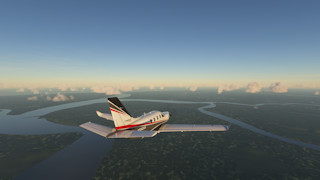 Morning view of rivers on the Gulf of Guinea vnear Warri Nigeria